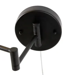 Design wandspiegel zwart incl. LED verstelbaar IP44 met trekkoord - Vicino