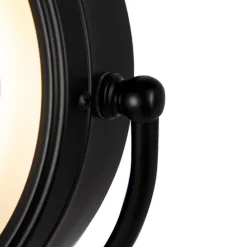 Design wandspiegel zwart incl. LED verstelbaar IP44 met trekkoord - Vicino
