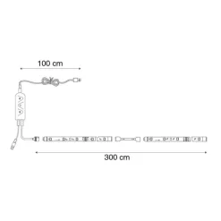Dimbare LED strip RGBW 3 meter 6,5W