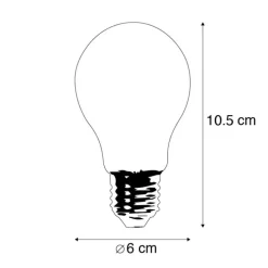 E27 dimbare LED filament lamp A60 goldline 5W 380 lm 2200K