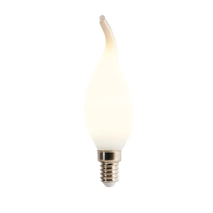 E14 dimbare LED filament lamp tipkaars opaal 3W 250 lm 2350K