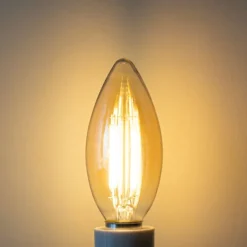 E14 dimbare LED lamp B35 goud 4W 450 lm 2200K