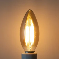 E14 dimbare LED lamp B35 smoke 4W 300 lm 2200K