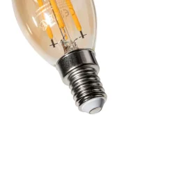 E14 dimbare LED lamp BXS35 goud 4W 450 lm 2200K