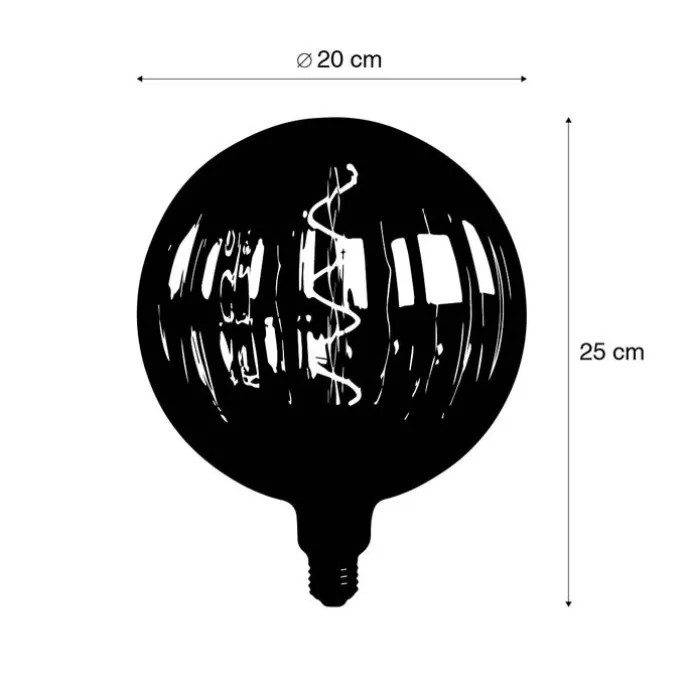 E27 dimbare LED lamp G200 amber 4W 240 lm 2000K
