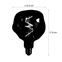 E27 dimbare LED lamp G125 brons 4W 120 lm 1800K