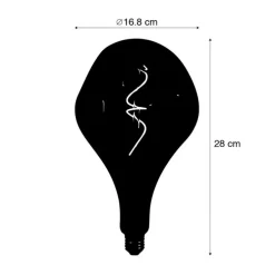 E27 dimbare LED lamp G168 brons 6W 150 lm 1800K