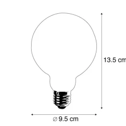E27 dimbare LED lamp G95 goud 5W 450 lm 2200K