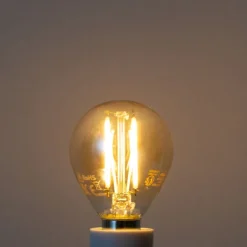 E14 dimbare LED lamp G45 goud 4W 330 lm 2100K