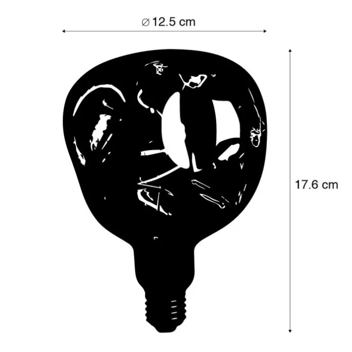 E27 dimbare LED lamp G125 regenboog 4W 200 lm 1800K