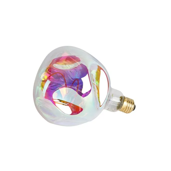 E27 dimbare LED lamp G125 regenboog 4W 200 lm 1800K