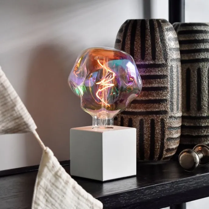 E27 dimbare LED lamp G125 regenboog 4W 200 lm 1800K