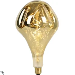 E27 dimbare LED lamp G165 spiegel goud 6W 100 lm 1800K