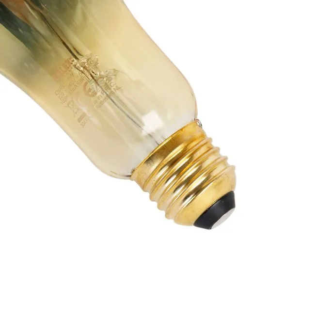 E27 dimbare LED lamp G165 spiegel goud 6W 100 lm 1800K