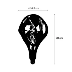 E27 dimbare LED lamp G165 spiegel goud 6W 100 lm 1800K