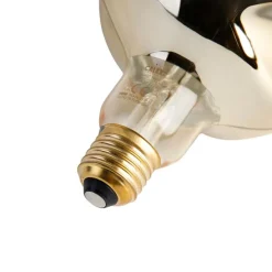 E27 dimbare LED lamp G125 spiegel goud 4W 75 lm 1800K