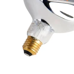 E27 dimbare LED lamp G125 zilver 4W 75 lm 1800K