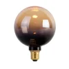 E27 dimbare LED lamp G125 zwart goud 3,5W 80 lm 1800K