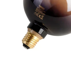 E27 dimbare LED lamp G125 zwart goud 3,5W 80 lm 1800K