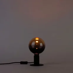 E27 dimbare LED lamp G125 zwart goud 3,5W 80 lm 1800K