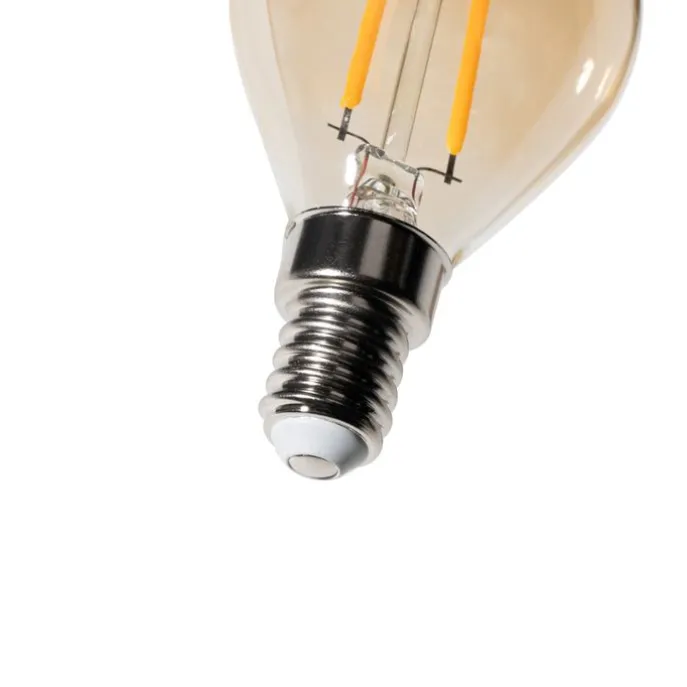 E14 dimbare LED lamp P45 goud 3W 250 lm 2200K