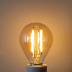 E14 dimbare LED lamp P45 goud 3W 250 lm 2200K