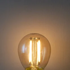 E27 dimbare LED lamp P45 goud 3W 250 lm 2200K