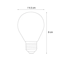 E27 dimbare LED lamp P45 goud 3W 250 lm 2200K