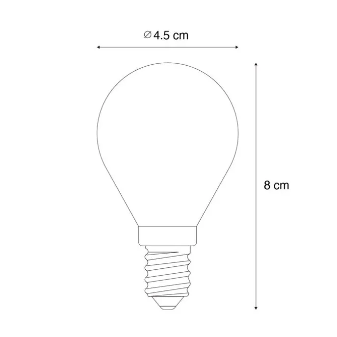 E14 dimbare LED lamp P45 smoke 5W 470 lm 2200K