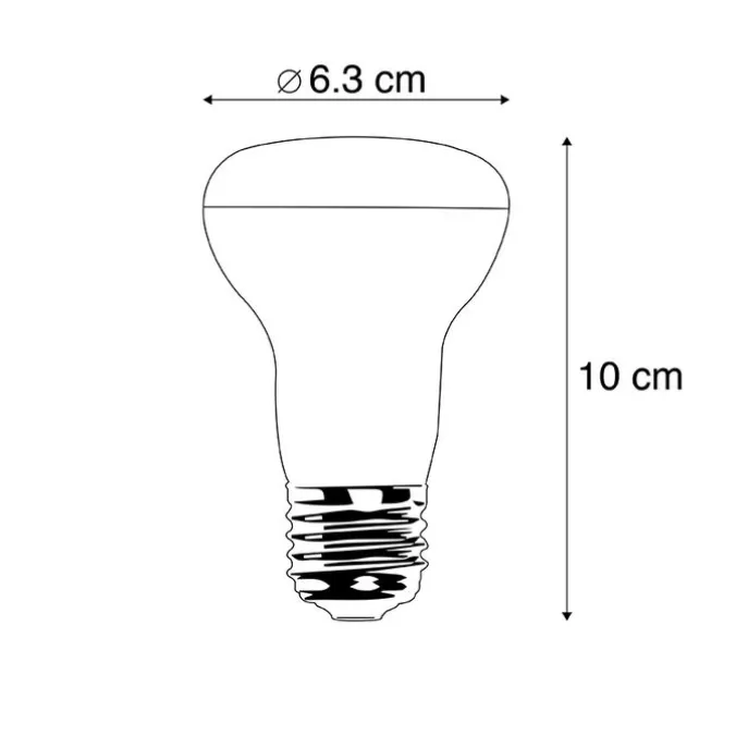E27 dimbare LED lamp R63 6,2W 520 lm 2700K