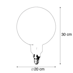 E27 dimbare LED lamp spiraal filament G200 3W 200 lm 2100K