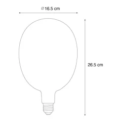 E27 dimbare LED lampen G170 bruin 4,9W 130 lm 1800K