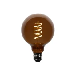 E27 dimbare LED lampen G95 bruin 4W 120 lm 1800K