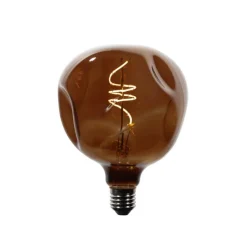 E27 dimbare LED lampen T125 bruin 4W 120 lm 1800K