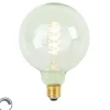E27 dimbare LED spiraal filament lamp G125 groen 4W 180 lm 1800K