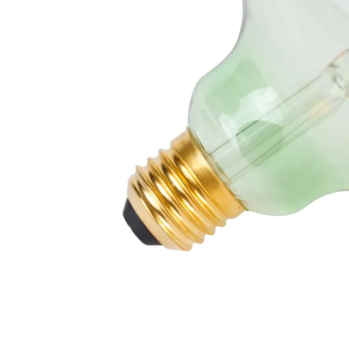 E27 dimbare LED spiraal filament lamp G125 groen 4W 180 lm 1800K