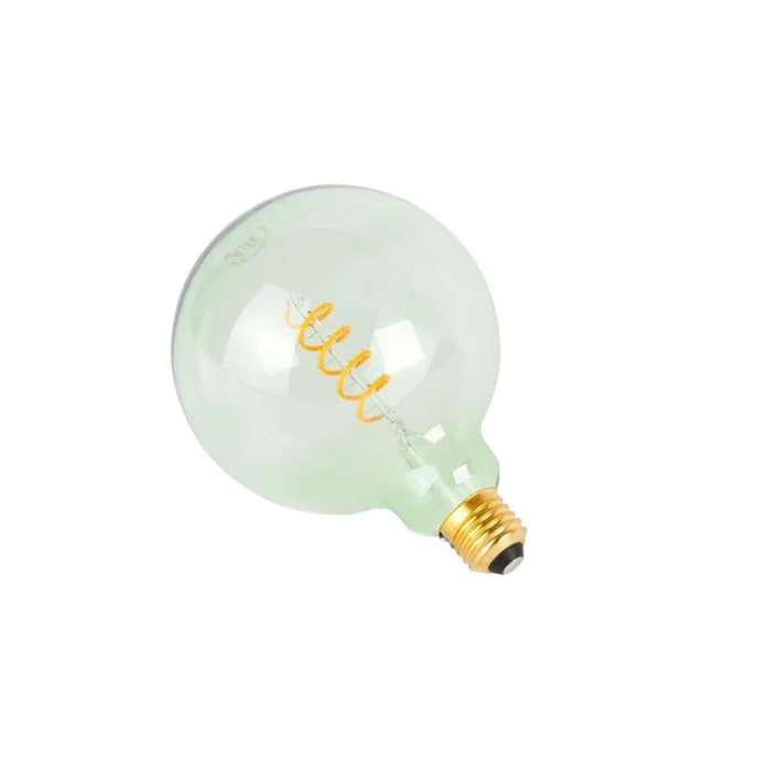E27 dimbare LED spiraal filament lamp G125 groen 4W 180 lm 1800K