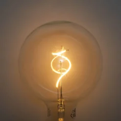 E27 dimbare LED spiraal filament G125 4W 270 lm 2200K