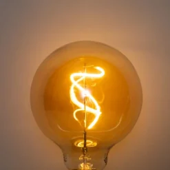 E27 dimbare LED spiraal filament G95 4W 270 lm 2200K