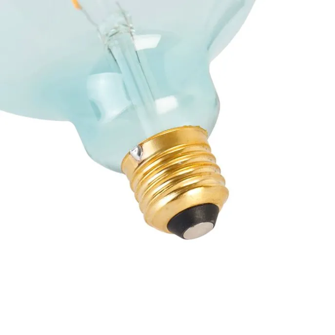 E27 dimbare LED spiraal filament lamp G125 blauw 4W 180 lm 1800K