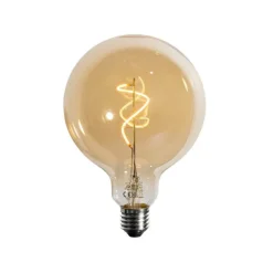 E27 dimbare LED spiraal filament goud G125 4W 270 lm 2700K