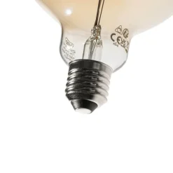 E27 dimbare LED spiraal filament goud G125 4W 270 lm 2700K