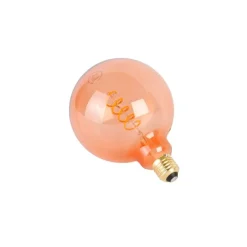 E27 dimbare LED spiraal filament lamp G125 roze 4W 180 lm 2100K
