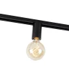 E27 fitting met rail ophanging voor 1-fase rail zwart - Iconic Jeana