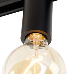 E27 fitting met rail ophanging voor 1-fase rail zwart - Iconic Jeana