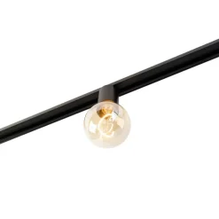 E27 fitting met rail ophanging voor 1-fase rail zwart - Iconic Jeana