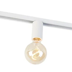 E27 fitting met rail ophanging voor 1-fase rail wit - Iconic Jeana