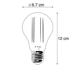 E27 LED lamp A67 helder 8W 1055 lm 2700K