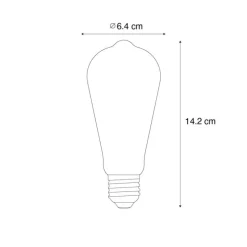 E27 LED lamp A60 lux sensor 4W 400 lm 2200K