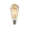 E27 LED lamp ST64 goud met schemersensor 4W 400 lm 2200K